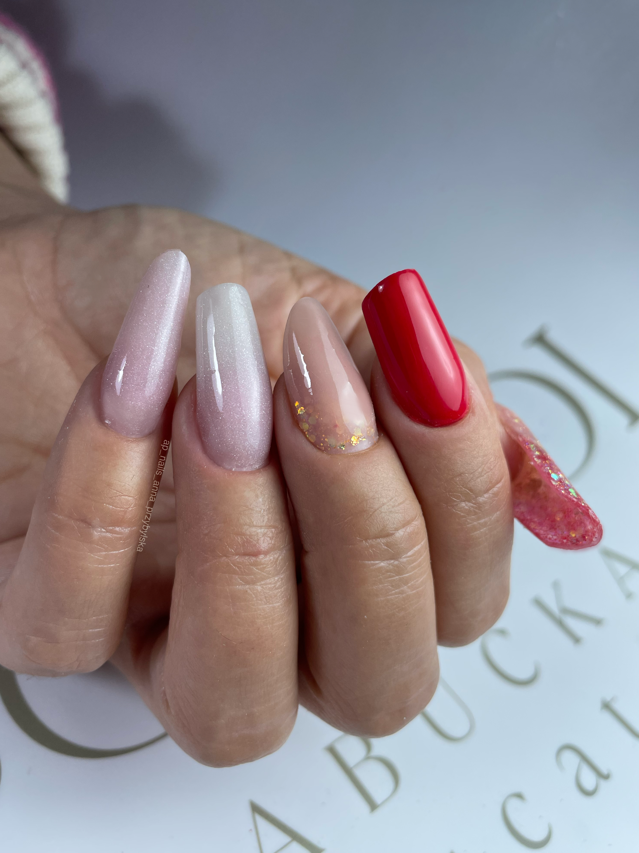 A selection of Anna's detailed manicure finishes on the AP Nails mat